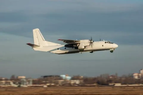 Cargo plane takeoff Stock Photos