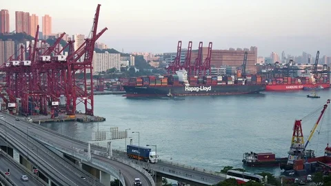 Cargo Port 3 Stock Footage 83954919