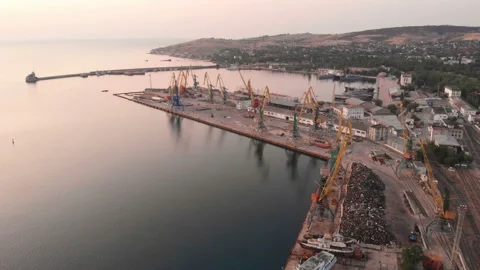 Cargo Port Stock Footage 146745517
