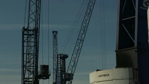 Cargo Port, Loading and Unloading, 4K Timelapse Stock Footage 136089846
