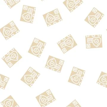 Cargo protection glyph vector seamless pattern 库存插图