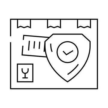 Cargo protection line icon vector illustration Illustrazione stock