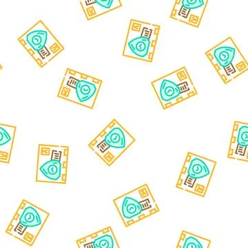 Cargo protection vector seamless pattern 库存插图