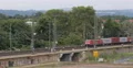 Cargo Railroads Transport Cargo Goods Train Moving Movement Passing Aerial View 4k or 4k+ Resolution