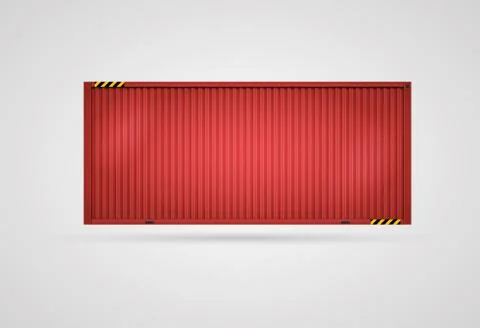Cargo Red Container Stock Illustration