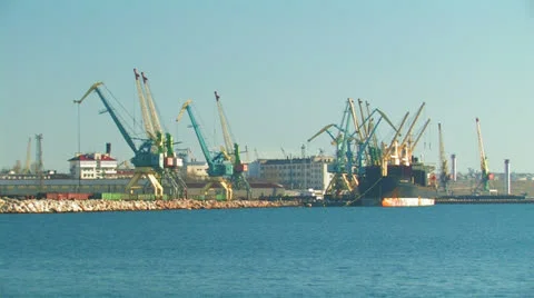 Cargo seaport. Stock Footage 27099084