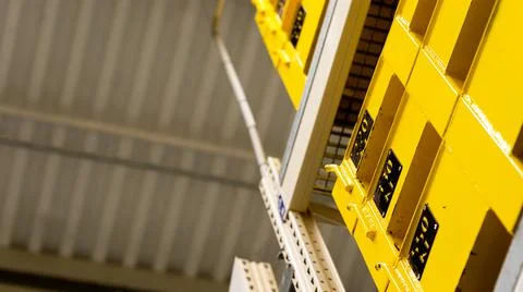 Cargo on the shelf to test it for strength Stock Photos