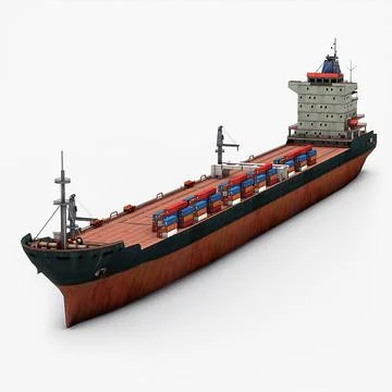 Cargo Ship 3D Model