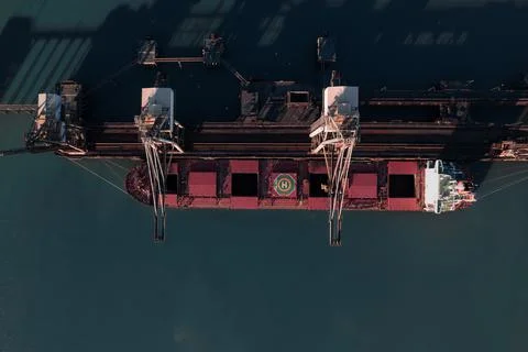 Cargo Ship from Above 写真素材