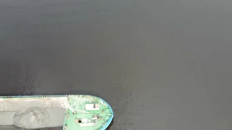 Cargo ship aerial view Stock Footage 159280920
