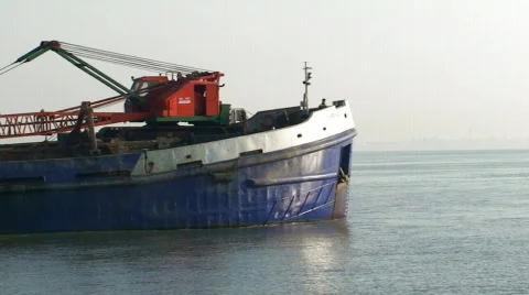 Cargo ship Arriving Stock Footage 118758