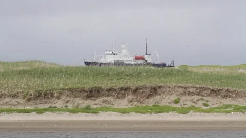 Cargo ship in Baring Sea Stock Footage 73254696