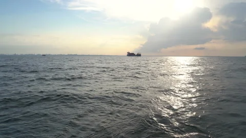 Cargo ship in the Black Sea 動画素材 113797975