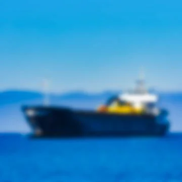 Cargo ship - blurred image Stockfoto's