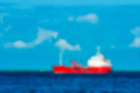 Cargo ship - blurred image 写真素材