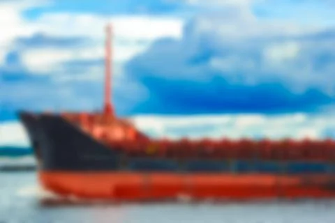 Cargo ship - blurred image 스톡 사진