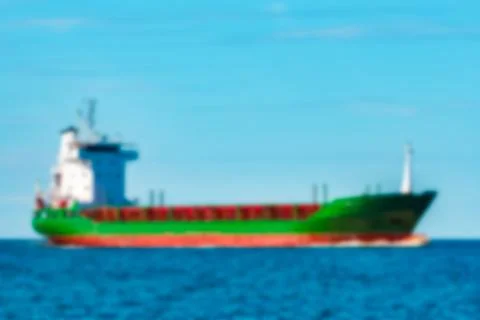 Cargo ship - blurred image 写真素材