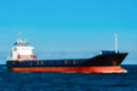 Cargo ship - blurred image 库存照片