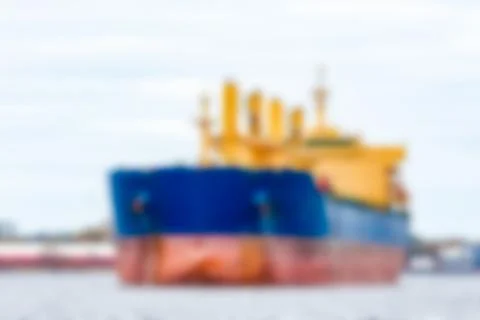 Cargo ship - blurred image 写真素材