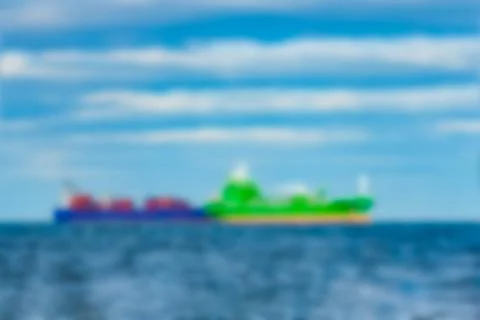 Cargo ship - blurred image Stockfoto's