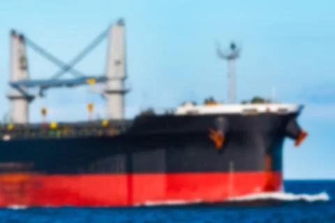 Cargo ship - blurred image 写真素材