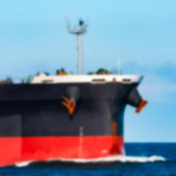 Cargo ship - blurred image 스톡 사진