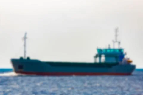 Cargo ship - blurred image 스톡 사진