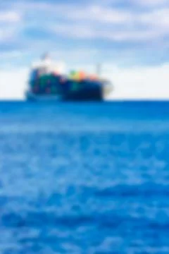 Cargo ship - blurred image 写真素材