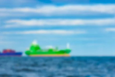 Cargo ship - blurred image 写真素材