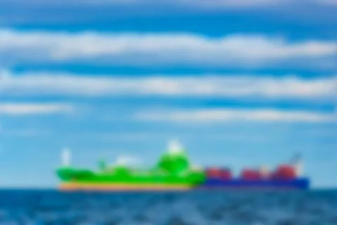 Cargo ship - blurred image 库存照片