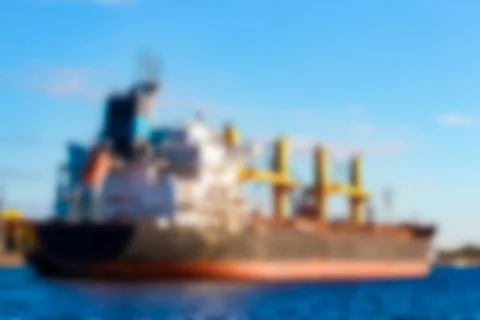 Cargo ship - blurred image 스톡 사진