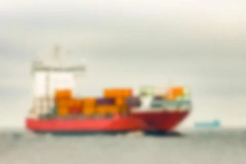 Cargo ship - blurred image Stockfoto's
