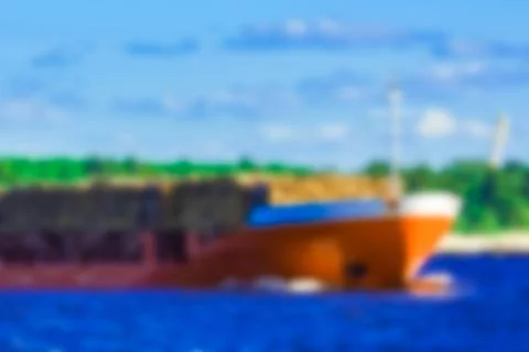 Cargo ship - blurred image Stock Photos