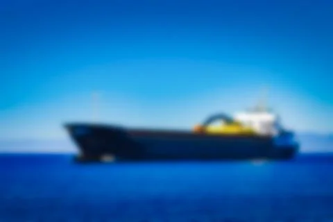 Cargo ship - blurred image Stockfoto's