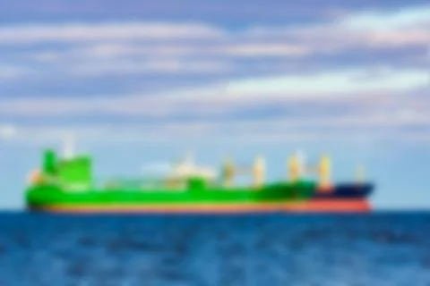 Cargo ship - blurred image 스톡 사진