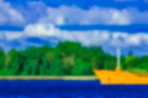 Cargo ship - blurred image 库存照片