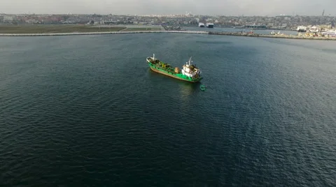 Cargo Ship at Bosphorus, Istanbul Stock Footage 59671435