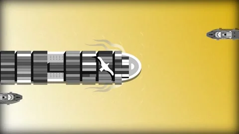 Cargo Ship Carrying Containers  For Import Export Goods To A Customer. Stock Footage 196019708