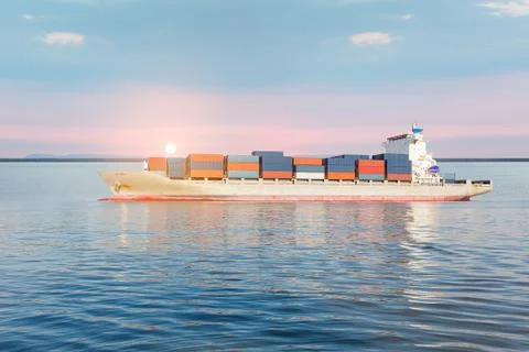 Cargo ship container Stock Photos