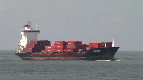 Cargo ship / container vessel Stock Footage 8548064