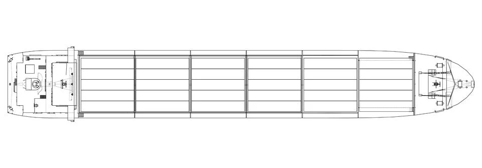 Cargo ship with containers. Vector Illustrazione stock