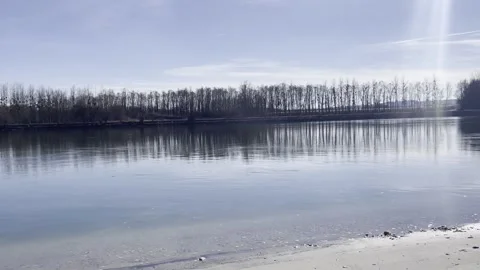 Cargo ship at the danube river Stock Footage 303555119