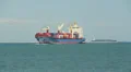 Cargo Ship Enters Port HD Footage