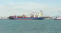 Cargo Ship Enters Port HD Footage