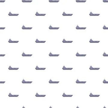 Cargo ship flat pattern transporting goods worldwide 스톡 일러스트