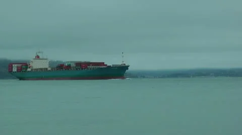 Cargo Ship Stock Footage 8983214