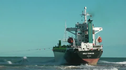 Cargo Ship Stock Footage 12229476