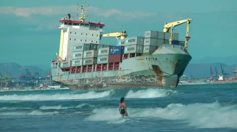 Cargo Ship Stock Footage 12244244