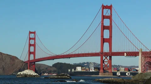 Cargo Ship Stock Footage 33292381