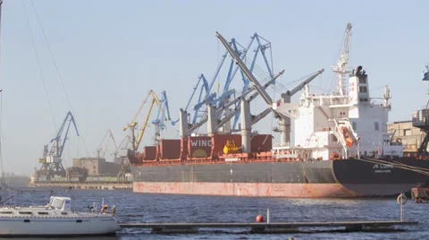 Cargo ship Stock Footage 38633380
